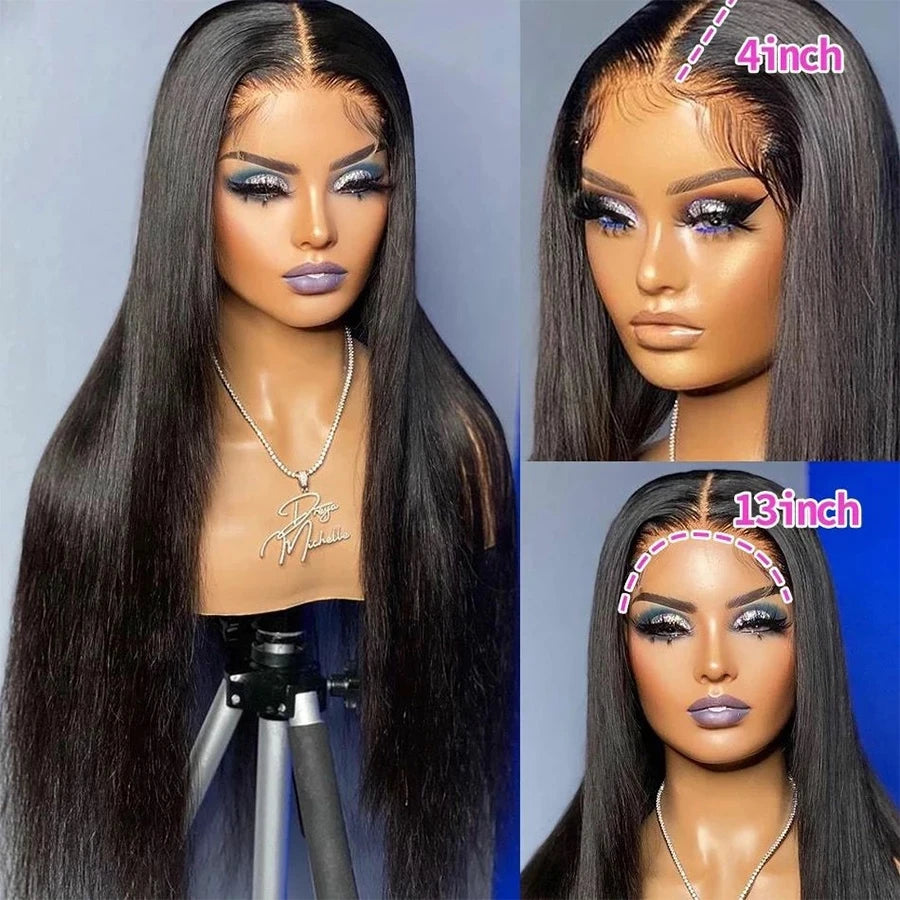 Bone Straight Wig – 13x6 HD Transparent Lace Frontal, 250% Density Pre-Plucked Brazilian Human Hair Wig - MS ACORA HAIR