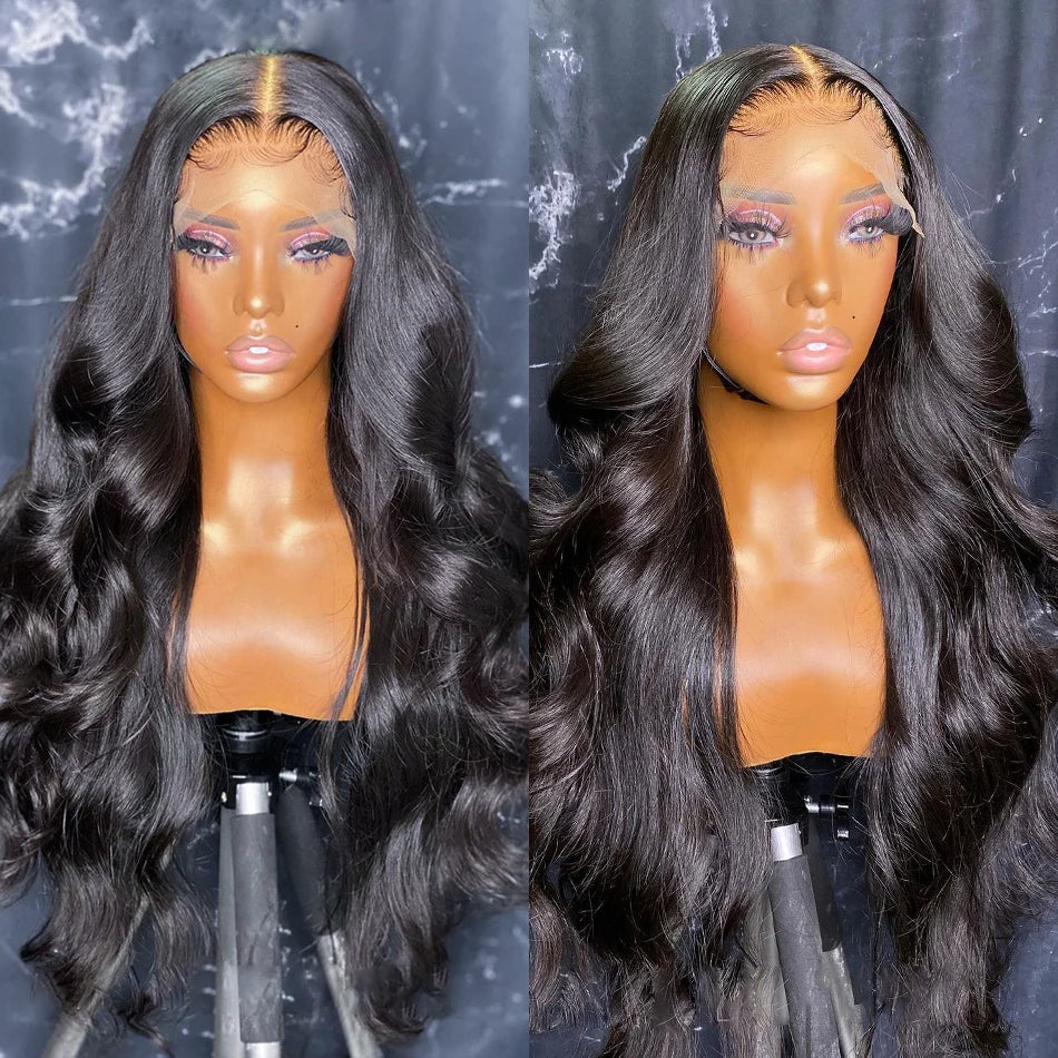 HD Body Wave Lace Front Wig Pre Plucked Loose Wave Lace Frontal Wig 100% Human Hair Wigs - MS ACORA HAIR