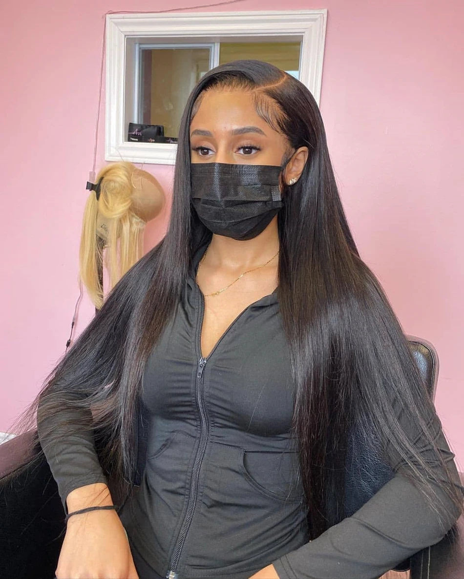 Bone Straight Wig – 13x6 HD Transparent Lace Frontal, 250% Density Pre-Plucked Brazilian Human Hair Wig - MS ACORA HAIR