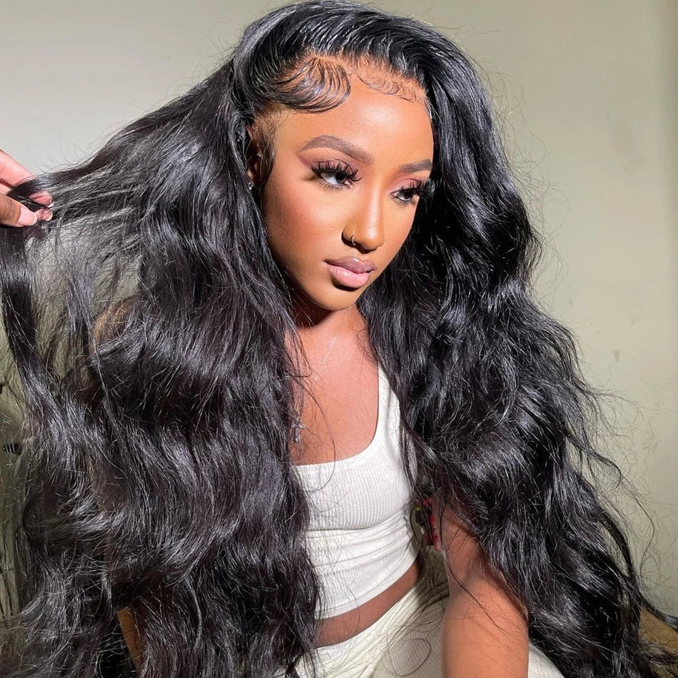 HD Body Wave Lace Front Wig Pre Plucked Loose Wave Lace Frontal Wig 100% Human Hair Wigs - MS ACORA HAIR