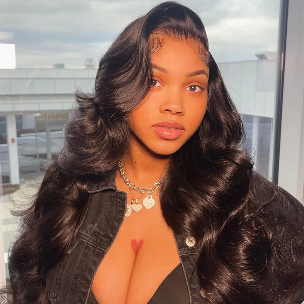 HD Body Wave Lace Front Wig Pre Plucked Loose Wave Lace Frontal Wig 100% Human Hair Wigs - MS ACORA HAIR