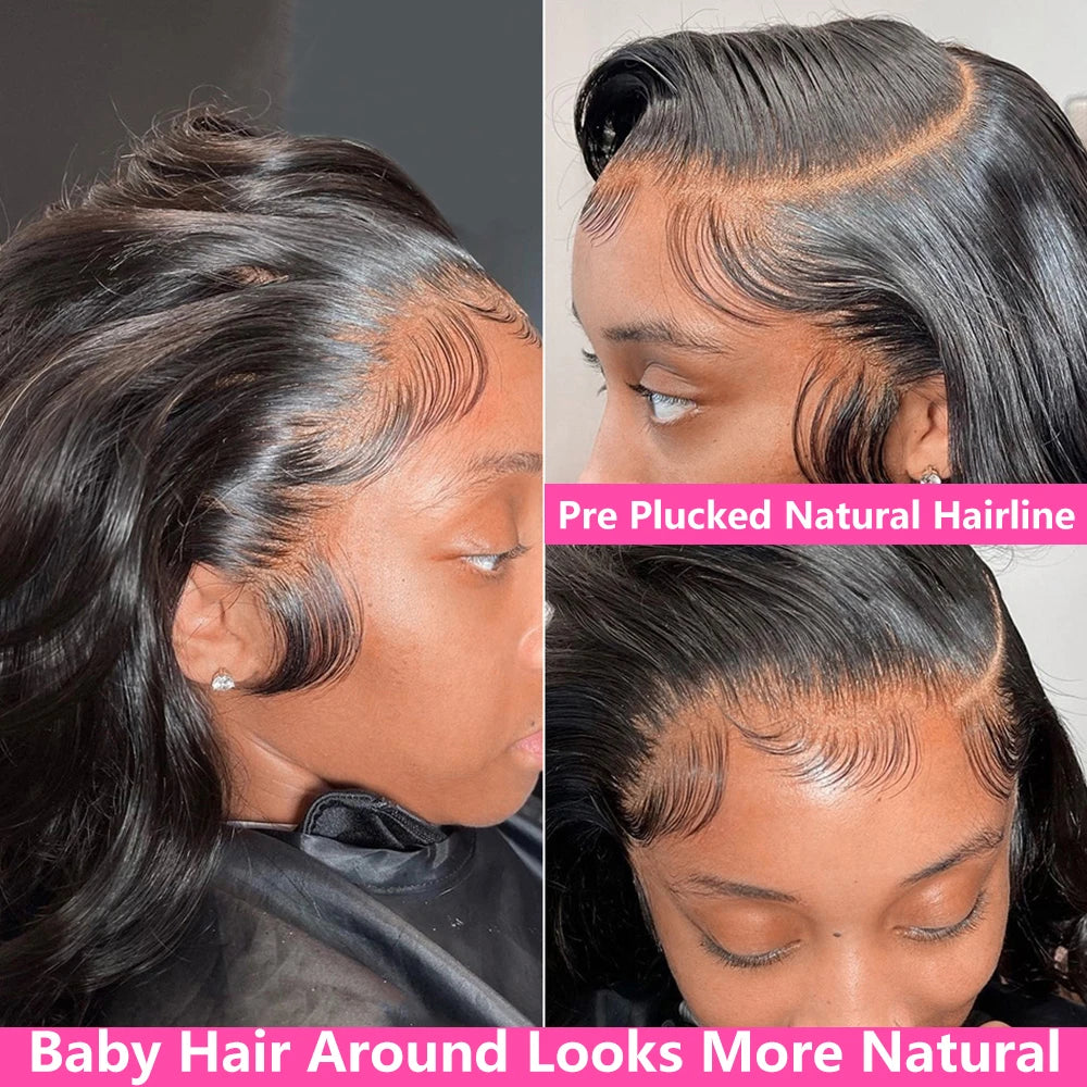 HD Body Wave Lace Front Wig Pre Plucked Loose Wave Lace Frontal Wig 100% Human Hair Wigs - MS ACORA HAIR