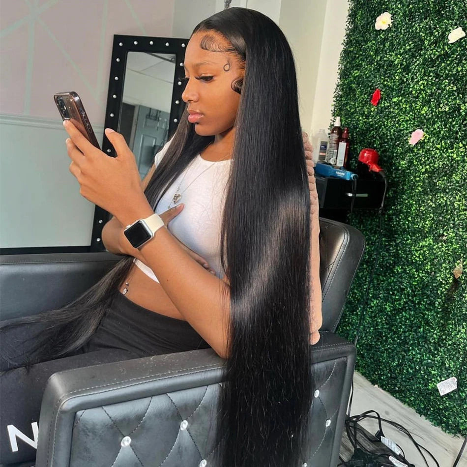 Bone Straight Wig – 13x6 HD Transparent Lace Frontal, 250% Density Pre-Plucked Brazilian Human Hair Wig - MS ACORA HAIR