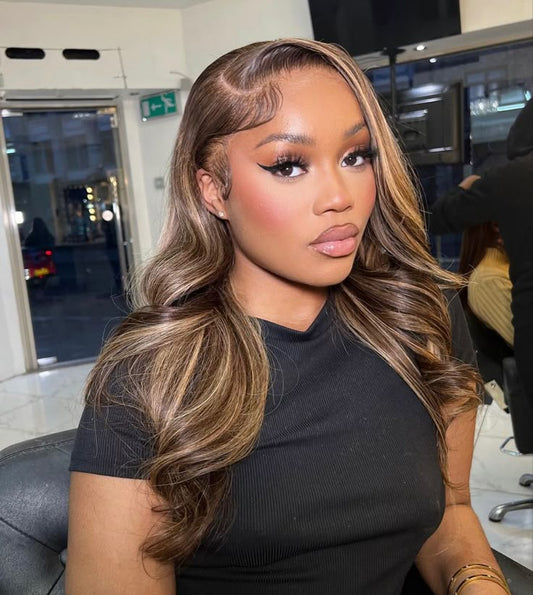 Body Wave Highlight Wig – 13x6 & 13x4 HD Lace Front Ombre Human Hair Wig, Brazilian Remy - MS ACORA HAIR